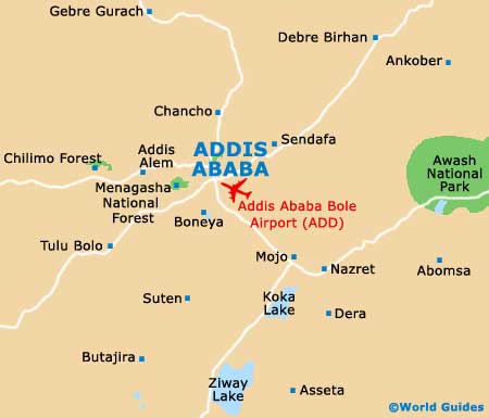 Addis Ababa Ethiopia Map