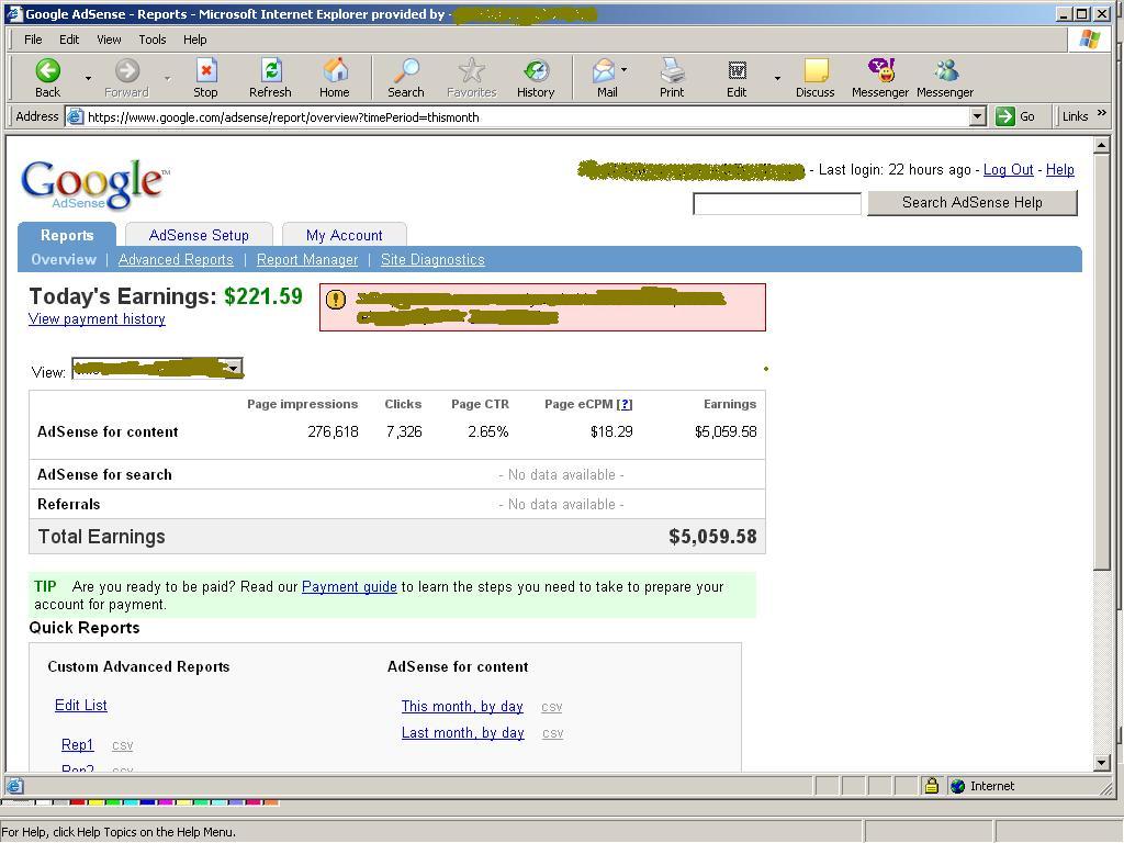 Adsense Cheque India