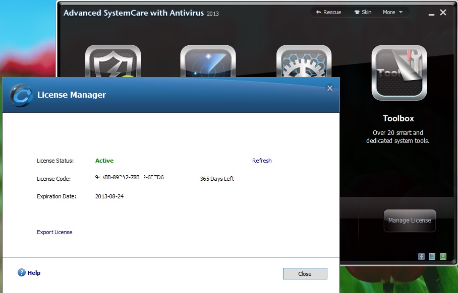 Advanced Systemcare With Antivirus 2013 Serial Key Free Download