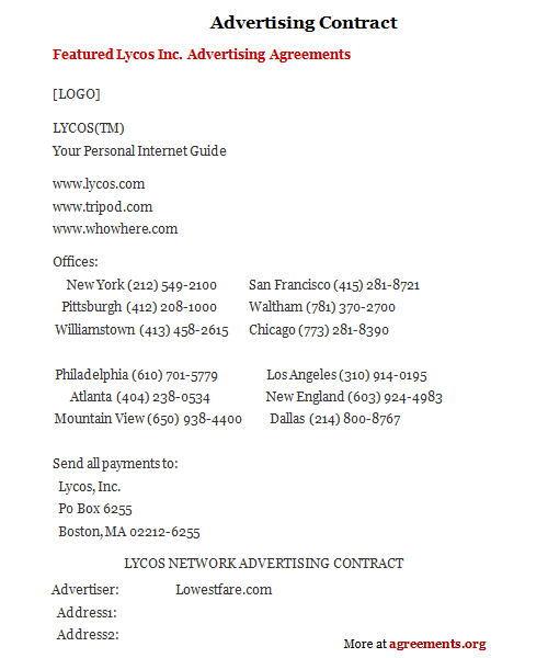 Agreement Contract Template