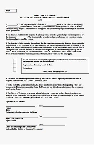 Agreement Form Template