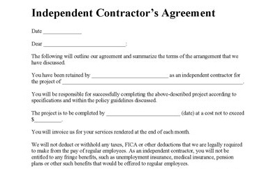 Agreement Sample Contract