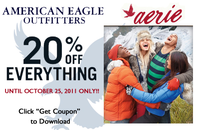 American Eagle Printable Coupons 2012 October