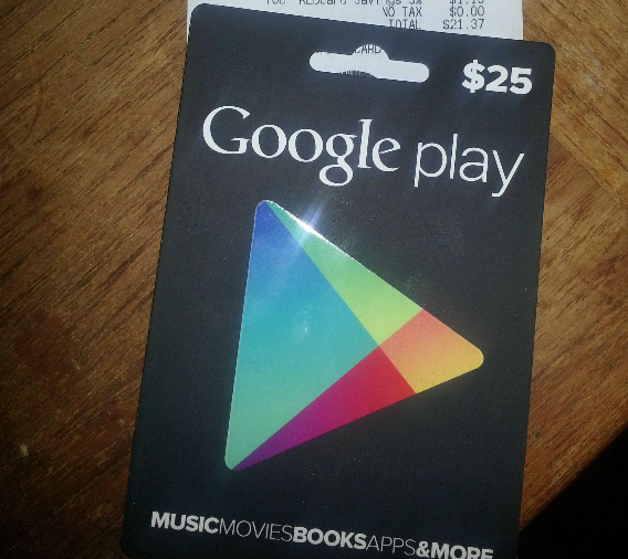 Android Apps Store Gift Card