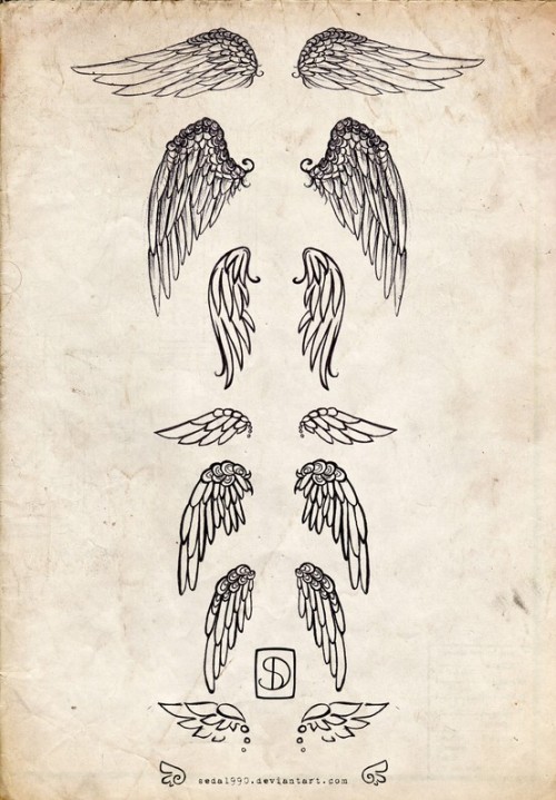 Angel Wing Tattoos For Girls On Back