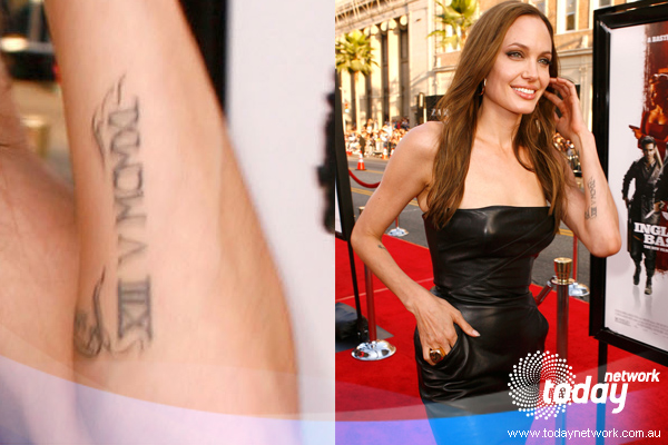 Angelina Jolie Tattoos Arm