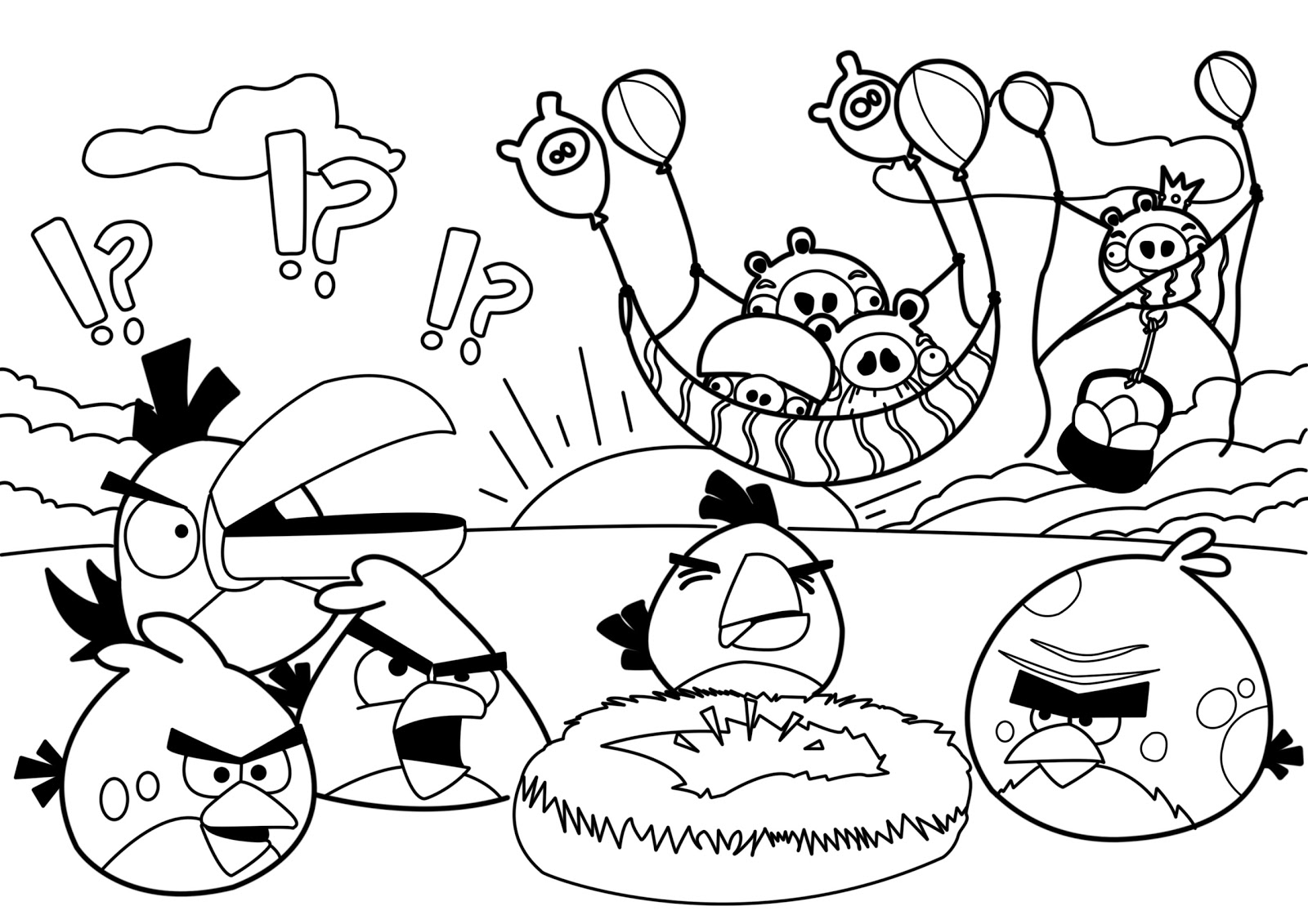 Angry Birds Coloring Pages For Kids