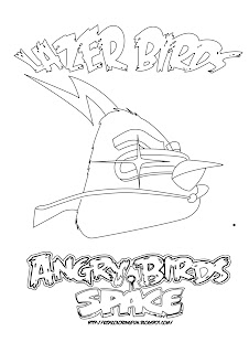 Angry Birds Space Coloring Pages Lazer Bird