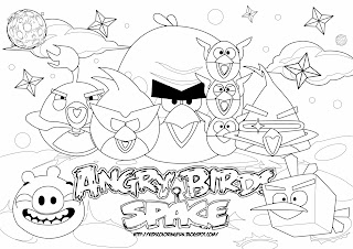Angry Birds Space Coloring Pages Online