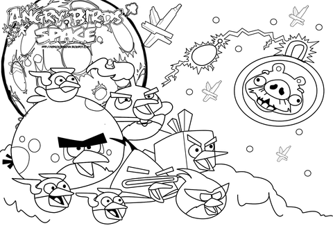 Angry Birds Space Ice Bird Coloring Pages