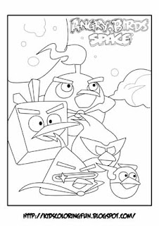 Angry Birds Space Ice Bird Coloring Pages