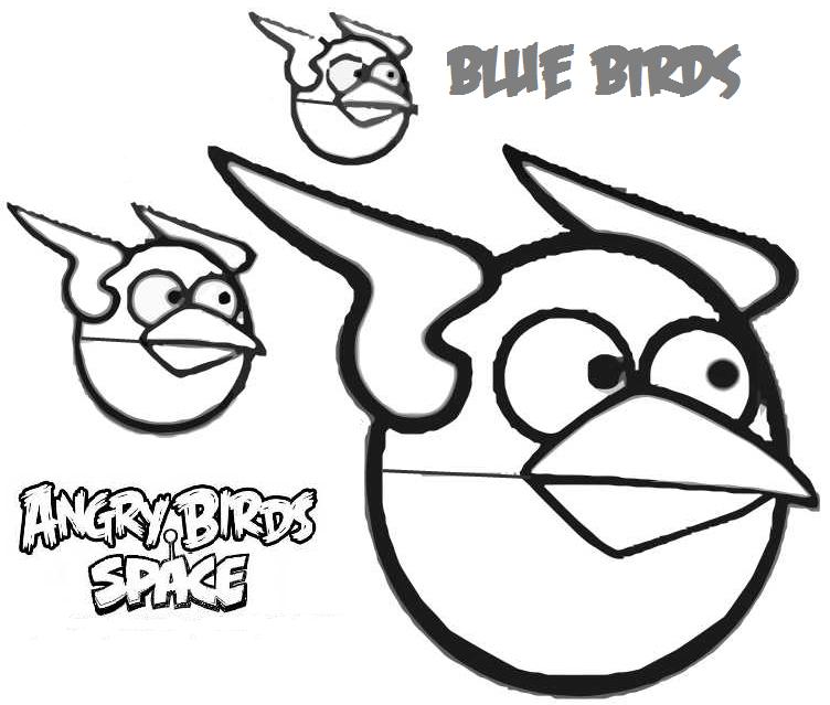 Angry Birds Space Ice Bird Coloring Pages