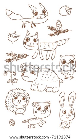 Animals Cartoon Drawing