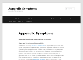 Appendix Pain Symptoms In Children