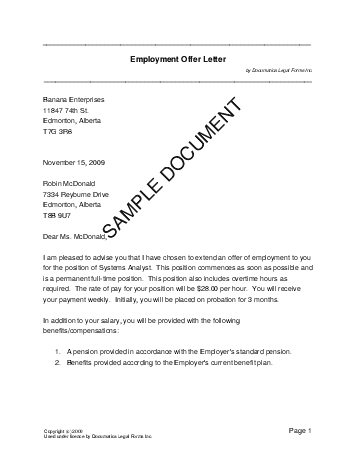 Appointment Letter Format Sample