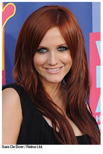 Ashlee Simpson Red Hair Colour