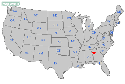 Atlanta Georgia Usa Map