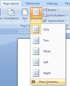 Automatically Adjust Columns In Word 2007