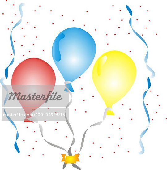 Balloons And Streamers Clipart
