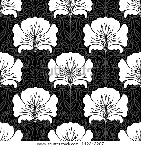 Black And White Art Deco Fabric
