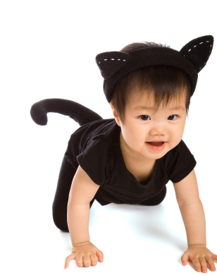 Black And White Cat Costume Child