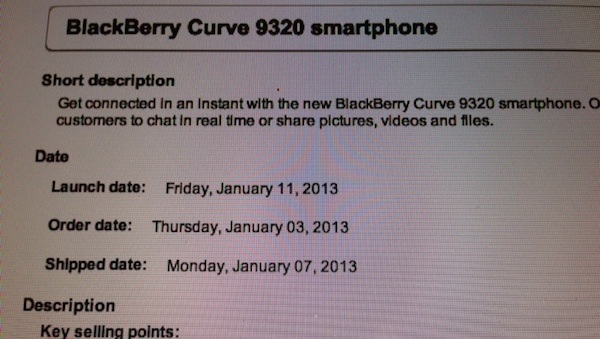 Blackberry 9320 Blue T Mobile