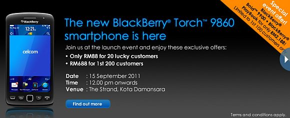 Blackberry Torch 3 Price In Malaysia