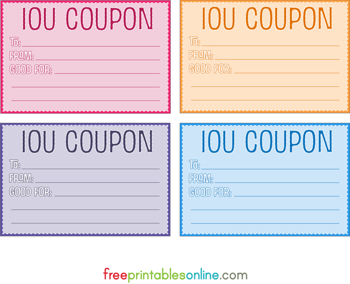 Blank Coupons Templates