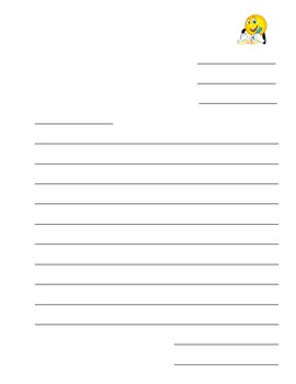 Blank Letter Template For Kids Friendly Letter