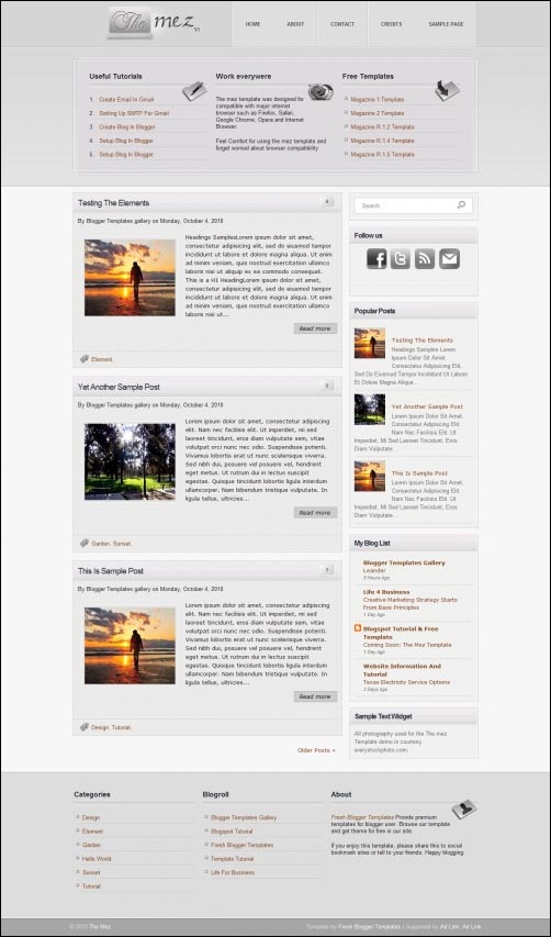 Blogger Templates Magazine