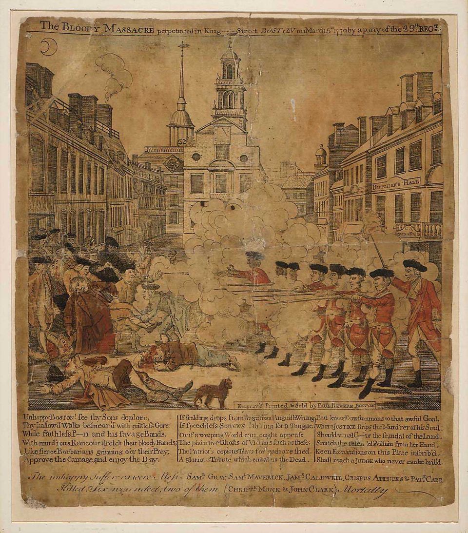 Boston Massacre Paul Revere Picture