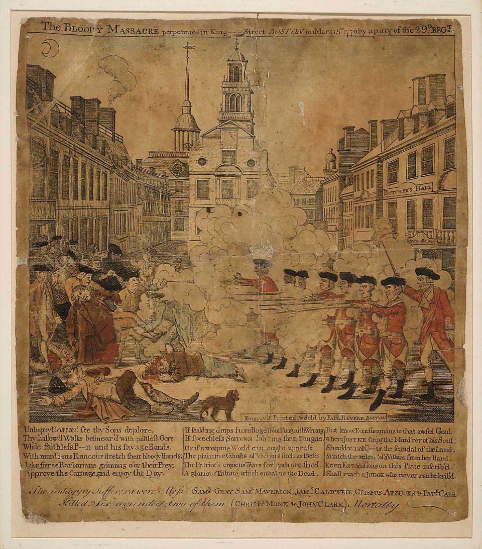 Boston Massacre Pictures Paul Revere