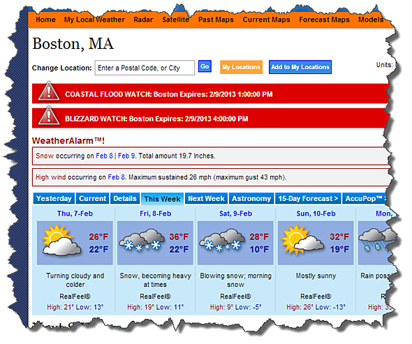 Boston Snow Forecast