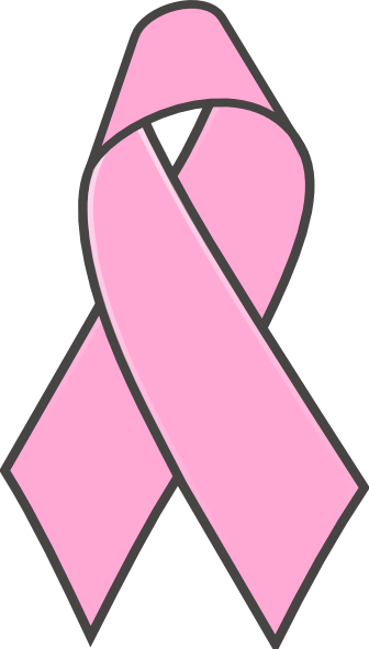 Breast Cancer Ribbon Clip Art Black White