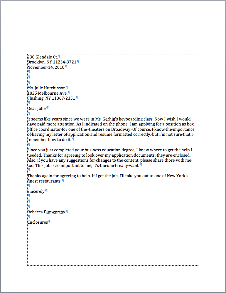 Business Letter Sample