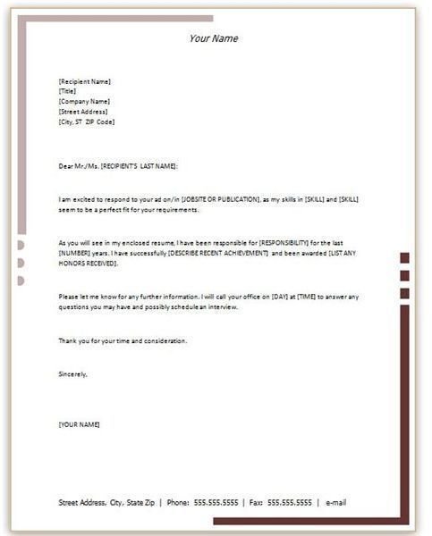 Business Letter Template Word