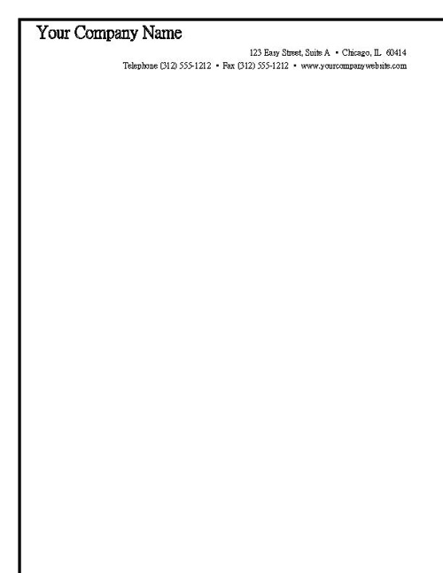 Business Letterhead Template Word