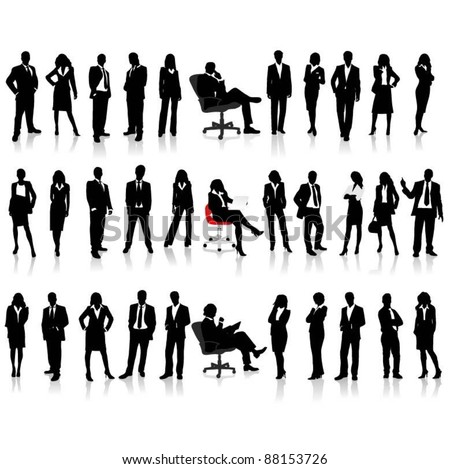 Business People Silhouette Vector