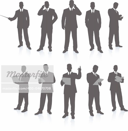 Business People Silhouette Vector Free