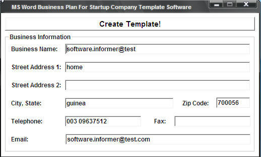 Business Plan Template Word 2011