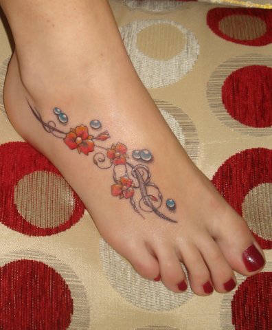 Butterfly Tattoos For Girls On Foot