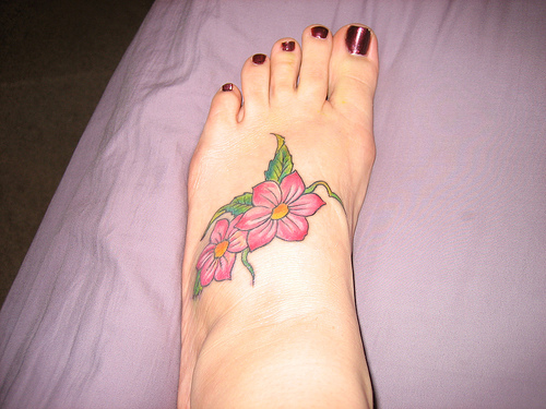 Butterfly Tattoos For Girls On Foot