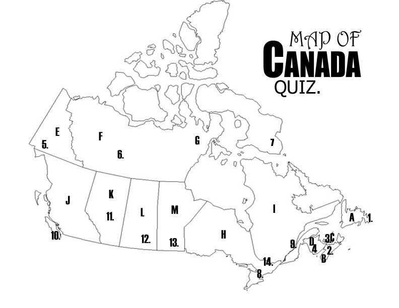 Canada Map Quiz Capitals