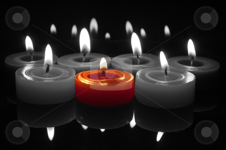 Candle Flame White Background