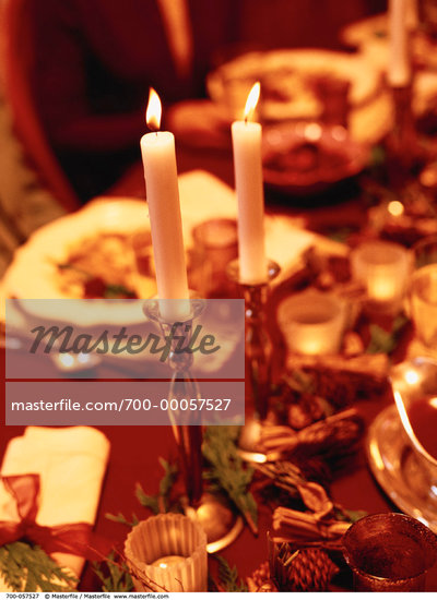 Candle Light Dinner Table Setting