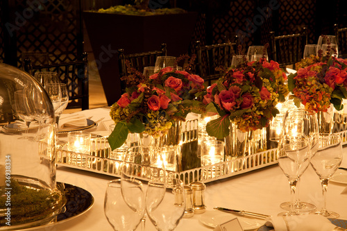 Candle Light Dinner Table Setting