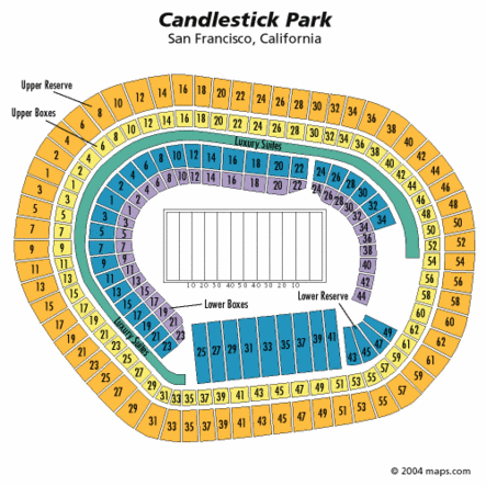Candlestick Park 49ers Seating