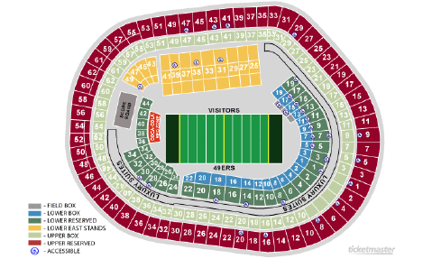 Candlestick Park 49ers Seating