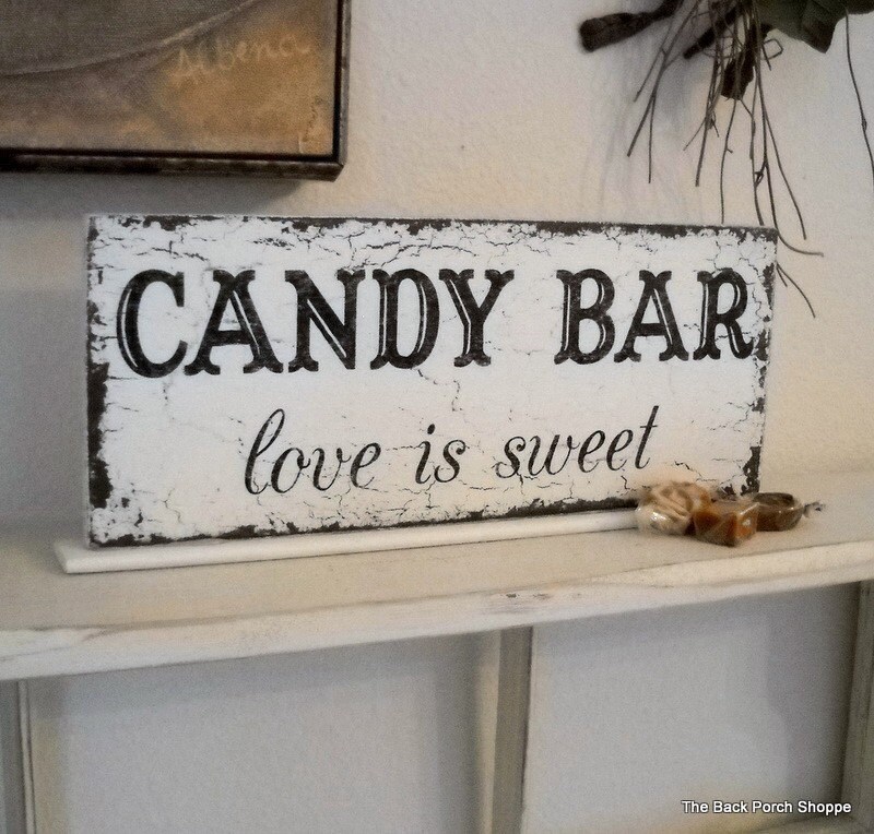 Candy Bar Sign For Wedding