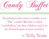 Candy Bar Sign Wording